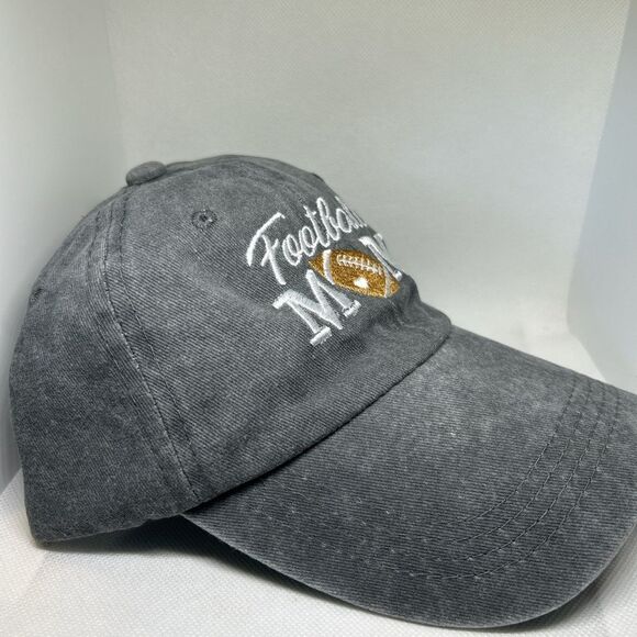 Football Mom Embroidered Baseball Cap – Adjustable Hat - Picture 3 of 4